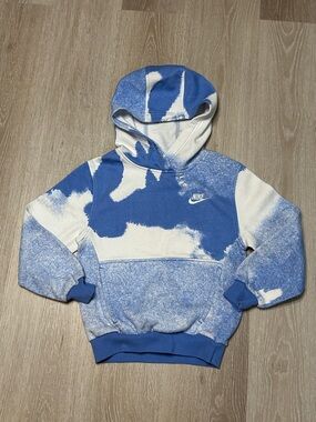 Nike Sportswear Club Fleece Big Kids' Tie-Dye Pullover Hoodie Sz Small